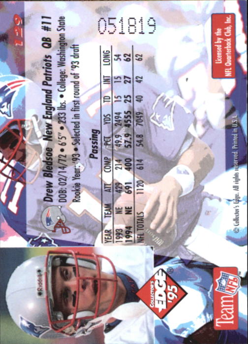 B1003- 1995 Collector's Edge FB #s 1-205 +Rookies -You Pick- 15+ FREE US SHIP - Picture 247 of 397