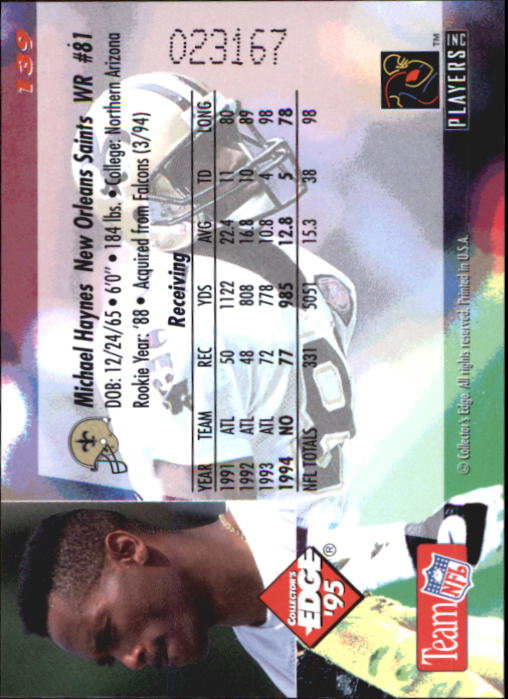 B1003- 1995 Collector's Edge FB #s 1-205 +Rookies -You Pick- 15+ FREE US SHIP - Picture 267 of 397