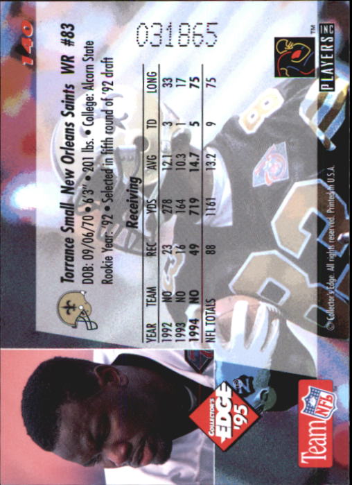 B1003- 1995 Collector's Edge FB #s 1-205 +Rookies -You Pick- 15+ FREE US SHIP - Picture 269 of 397