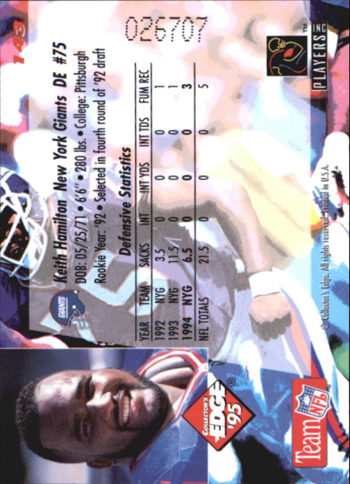 B1003- 1995 Collector's Edge FB #s 1-205 +Rookies -You Pick- 15+ FREE US SHIP - Picture 275 of 397