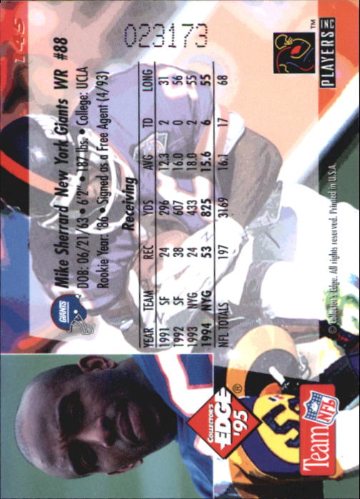 B1003- 1995 Collector's Edge FB #s 1-205 +Rookies -You Pick- 15+ FREE US SHIP - Picture 279 of 397
