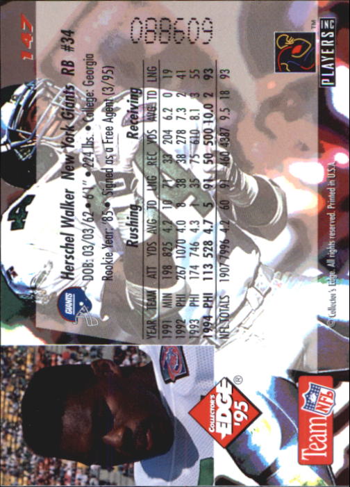 B1003- 1995 Collector's Edge FB #s 1-205 +Rookies -You Pick- 15+ FREE US SHIP - Picture 283 of 397