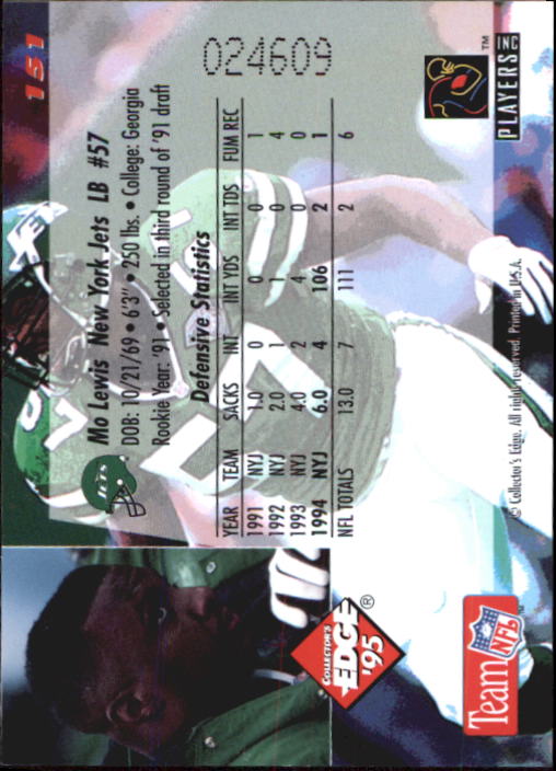 B1003- 1995 Collector's Edge FB #s 1-205 +Rookies -You Pick- 15+ FREE US SHIP - Picture 291 of 397