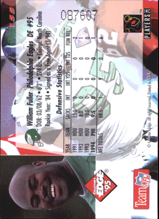B1003- 1995 Collector's Edge FB #s 1-205 +Rookies -You Pick- 15+ FREE US SHIP - Picture 299 of 397