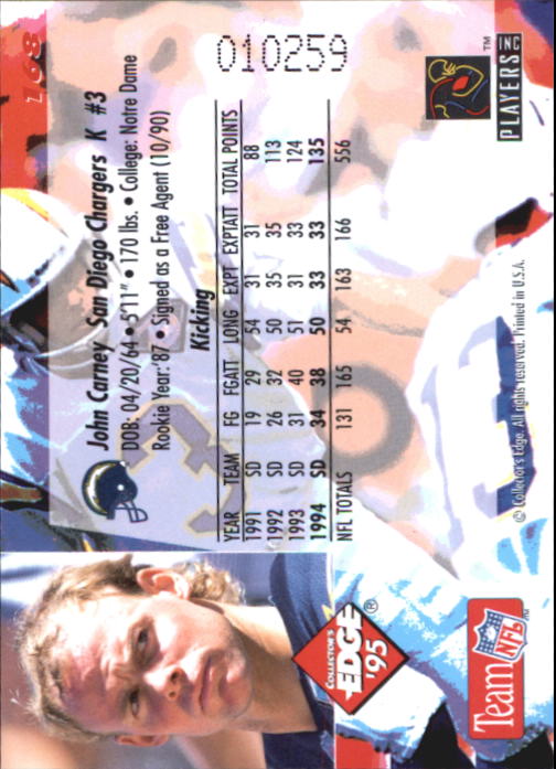 B1003- 1995 Collector's Edge FB #s 1-205 +Rookies -You Pick- 15+ FREE US SHIP - Picture 317 of 397