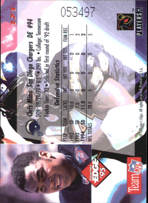 B1003- 1995 Collector's Edge FB #s 1-205 +Rookies -You Pick- 15+ FREE US SHIP - Picture 323 of 397