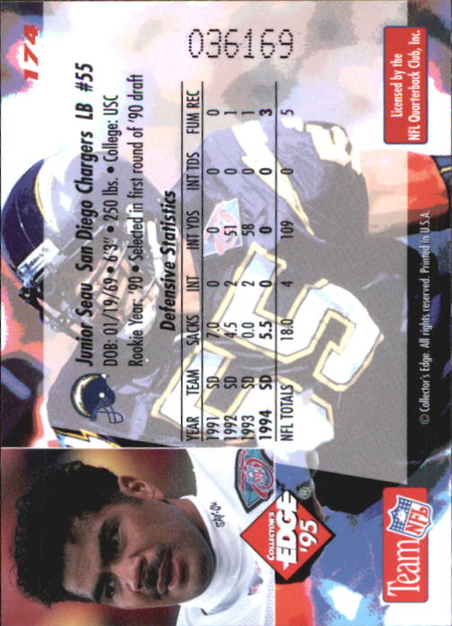 B1003- 1995 Collector's Edge FB #s 1-205 +Rookies -You Pick- 15+ FREE US SHIP - Picture 329 of 397