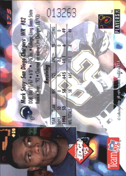 B1003- 1995 Collector's Edge FB #s 1-205 +Rookies -You Pick- 15+ FREE US SHIP - Picture 331 of 397