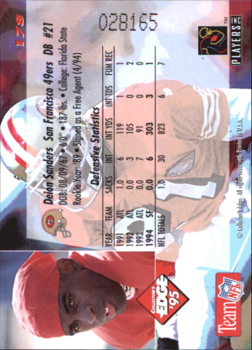 B1003- 1995 Collector's Edge FB #s 1-205 +Rookies -You Pick- 15+ FREE US SHIP - Picture 337 of 397