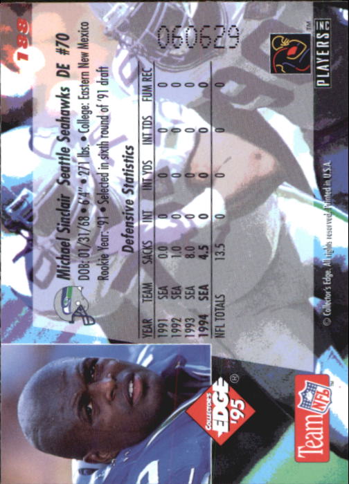 B1003- 1995 Collector's Edge FB #s 1-205 +Rookies -You Pick- 15+ FREE US SHIP - Picture 357 of 397