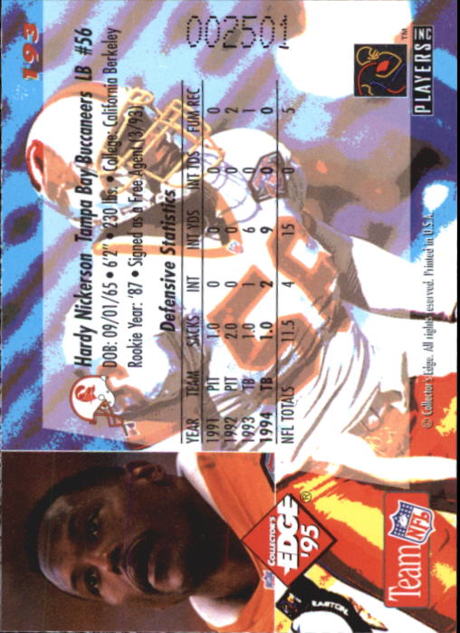 B1003- 1995 Collector's Edge FB #s 1-205 +Rookies -You Pick- 15+ FREE US SHIP - Picture 367 of 397