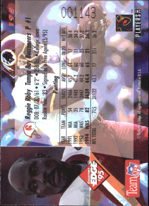 B1003- 1995 Collector's Edge FB #s 1-205 +Rookies -You Pick- 15+ FREE US SHIP - Picture 371 of 397