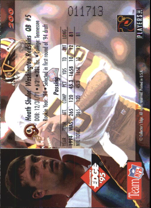 B1003- 1995 Collector's Edge FB #s 1-205 +Rookies -You Pick- 15+ FREE US SHIP - Picture 381 of 397