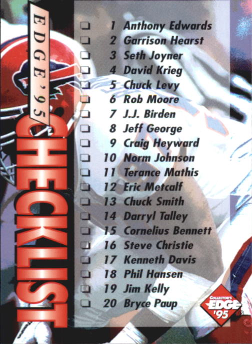 B1003- 1995 Collector's Edge FB #s 1-205 +Rookies -You Pick- 15+ FREE US SHIP - Picture 382 of 397