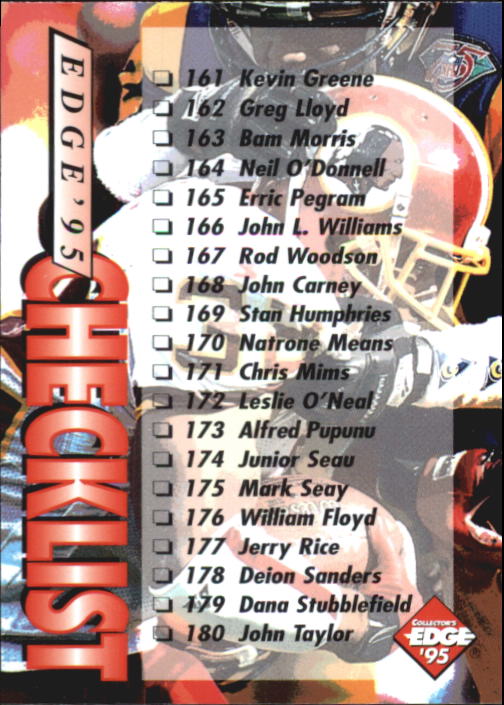 B1003- 1995 Collector's Edge FB #s 1-205 +Rookies -You Pick- 15+ FREE US SHIP - Picture 388 of 397
