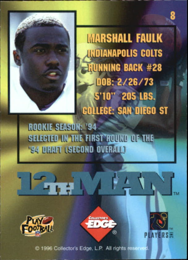 1995 Collector's Edge Football 12th Man Redemption Insert Singles - You Choose - Picture 15 of 48