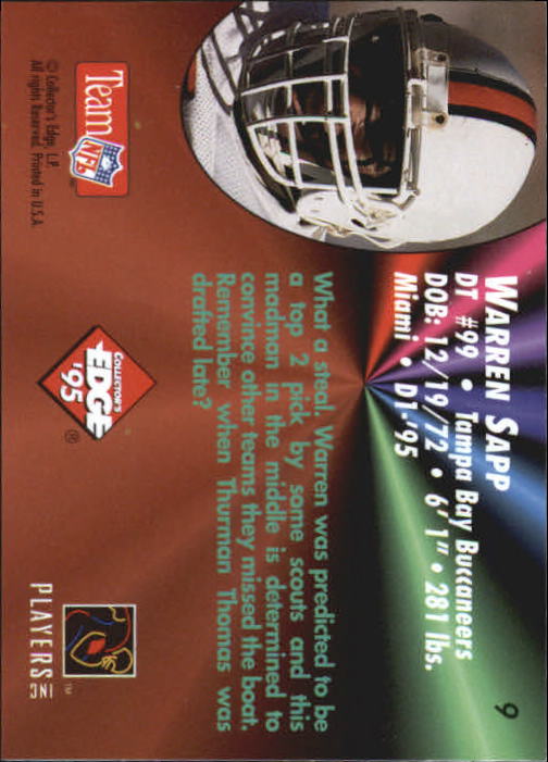 1995 Collector's Edge Football Card Pick (Inserts)