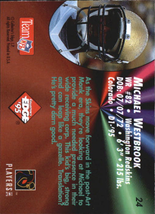 1995 Collector's Edge Rookies Black Label #24 Michael Westbrook back image