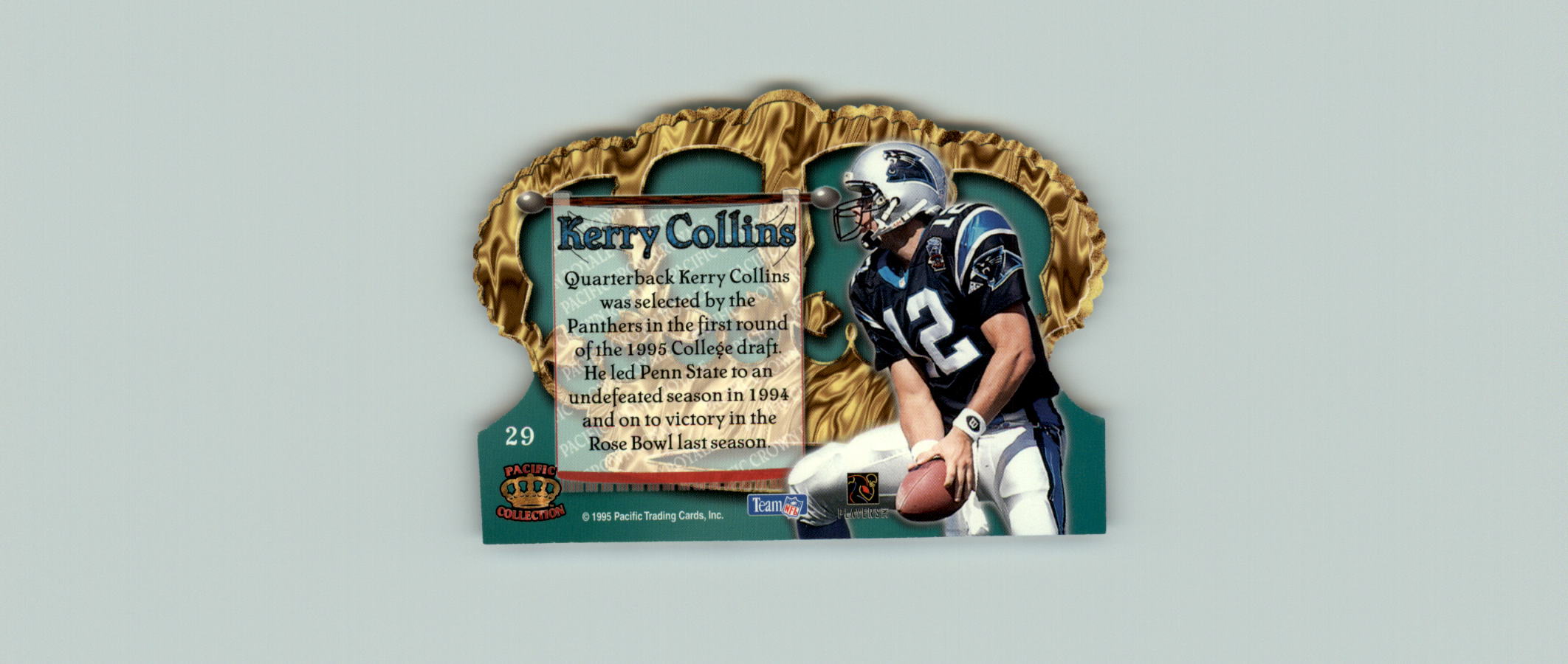 1995 Crown Royale #29 Kerry Collins RC back image