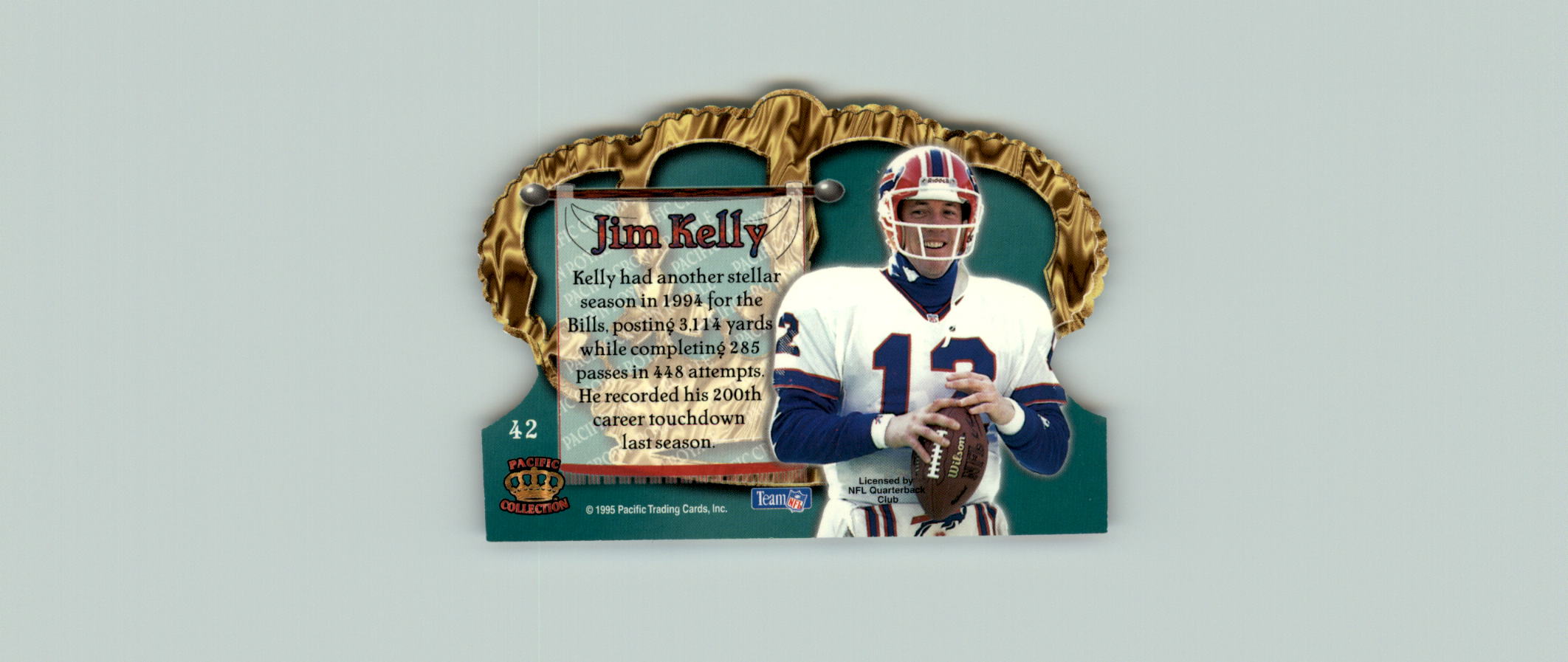 1995 Crown Royale #42 Jim Kelly back image