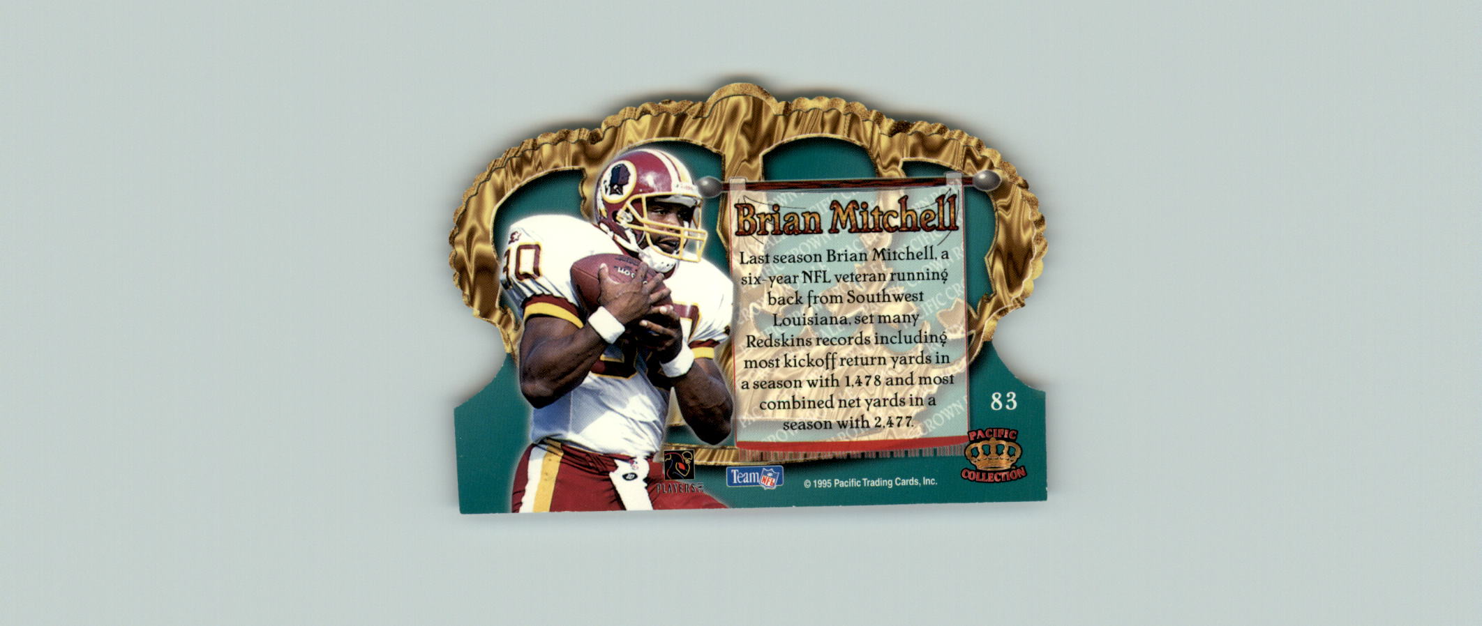 1995 Crown Royale #83 Brian Mitchell back image
