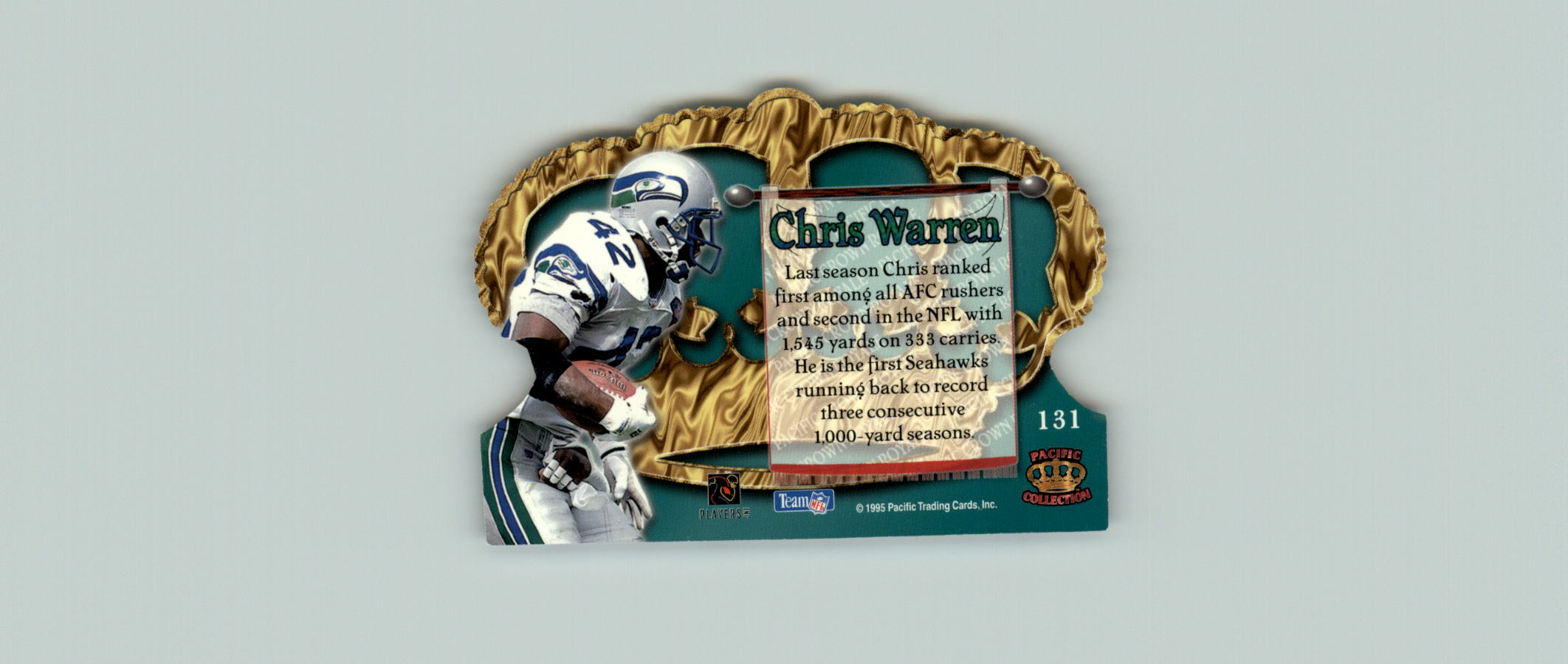 1995 Crown Royale #131 Chris Warren back image