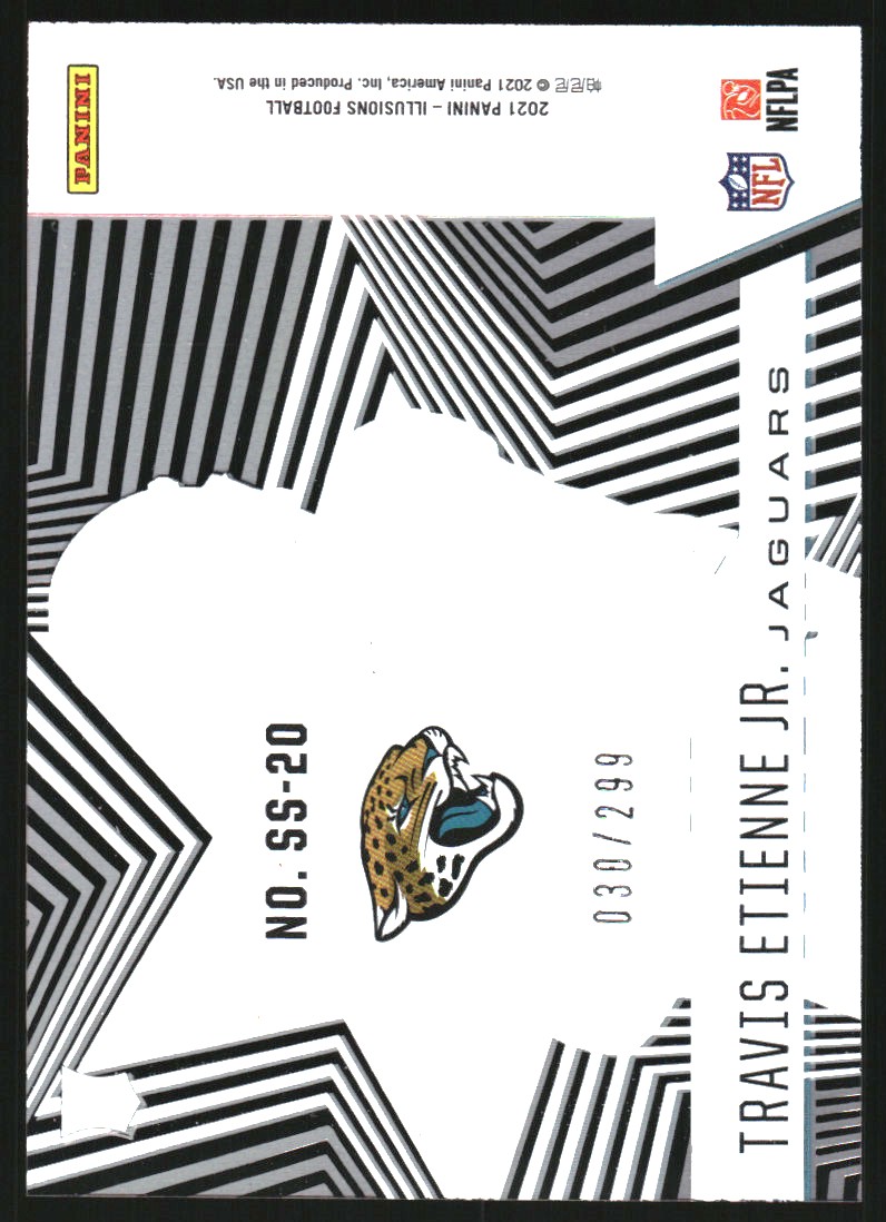 2021 Panini Illusions Shining Stars Light Blue #20 Travis Etienne Jr.