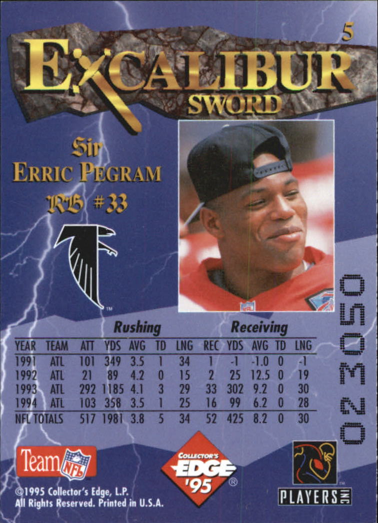 A0723- 1995 Excalibur FB Cards 1-150 +Rookies -You Pick- 15+ FREE US SHIP - Picture 11 of 291