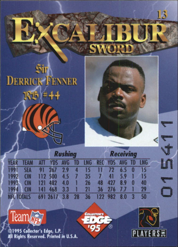 A0723- 1995 Excalibur FB Cards 1-150 +Rookies -You Pick- 15+ FREE US SHIP - Picture 27 of 291