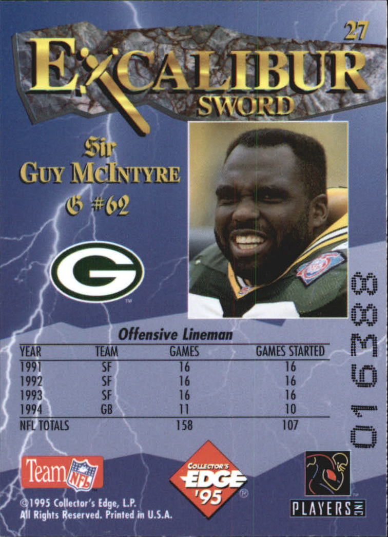 A0723- 1995 Excalibur FB Cards 1-150 +Rookies -You Pick- 15+ FREE US SHIP - Picture 54 of 291
