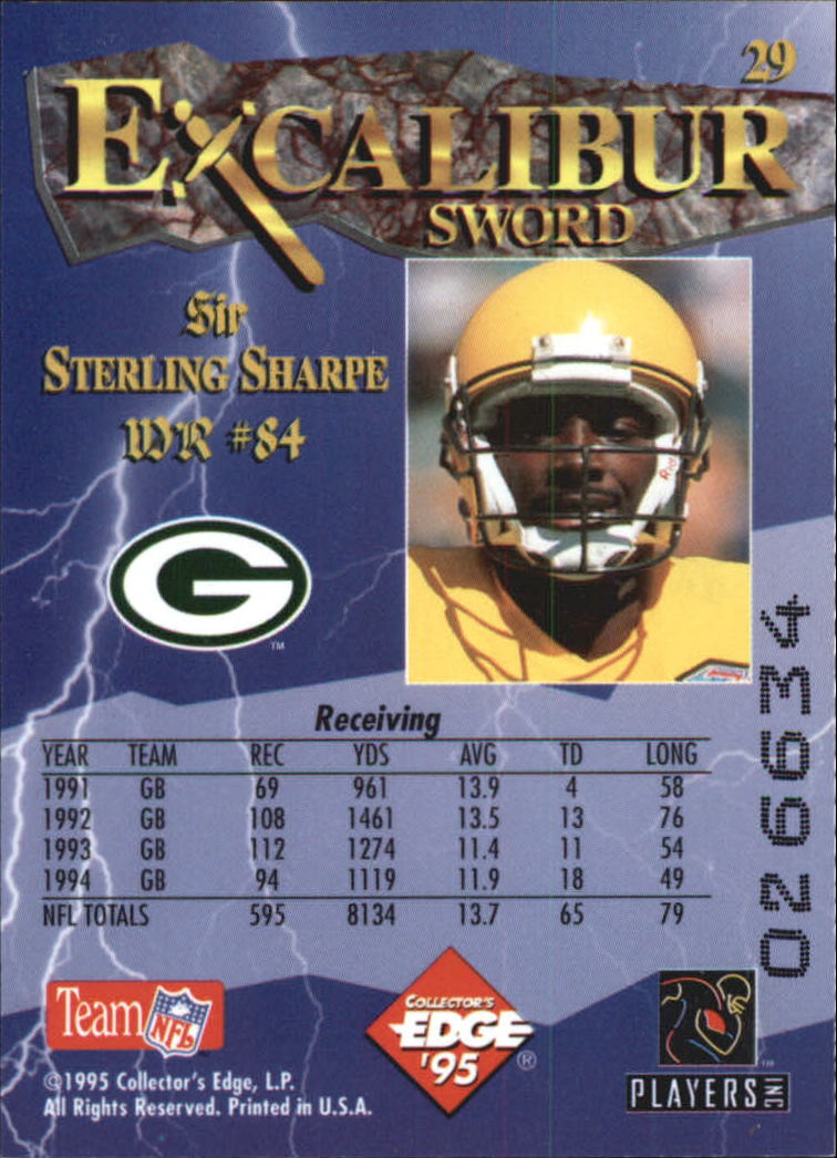 A0723- 1995 Excalibur FB Cards 1-150 +Rookies -You Pick- 15+ FREE US SHIP - Picture 58 of 291