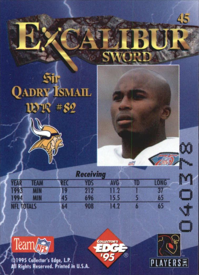 A0723- 1995 Excalibur FB Cards 1-150 +Rookies -You Pick- 15+ FREE US SHIP - Picture 90 of 291