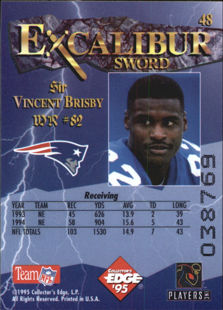 A0723- 1995 Excalibur FB Cards 1-150 +Rookies -You Pick- 15+ FREE US SHIP - Picture 96 of 291