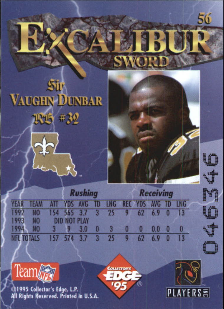 A0723- 1995 Excalibur FB Cards 1-150 +Rookies -You Pick- 15+ FREE US SHIP - Picture 110 of 291