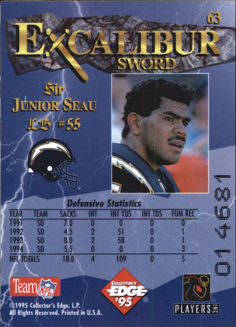A0723- 1995 Excalibur FB Cards 1-150 +Rookies -You Pick- 15+ FREE US SHIP - Picture 124 of 291