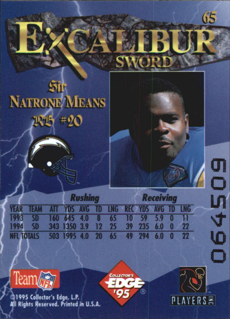 A0723- 1995 Excalibur FB Cards 1-150 +Rookies -You Pick- 15+ FREE US SHIP - Picture 128 of 291