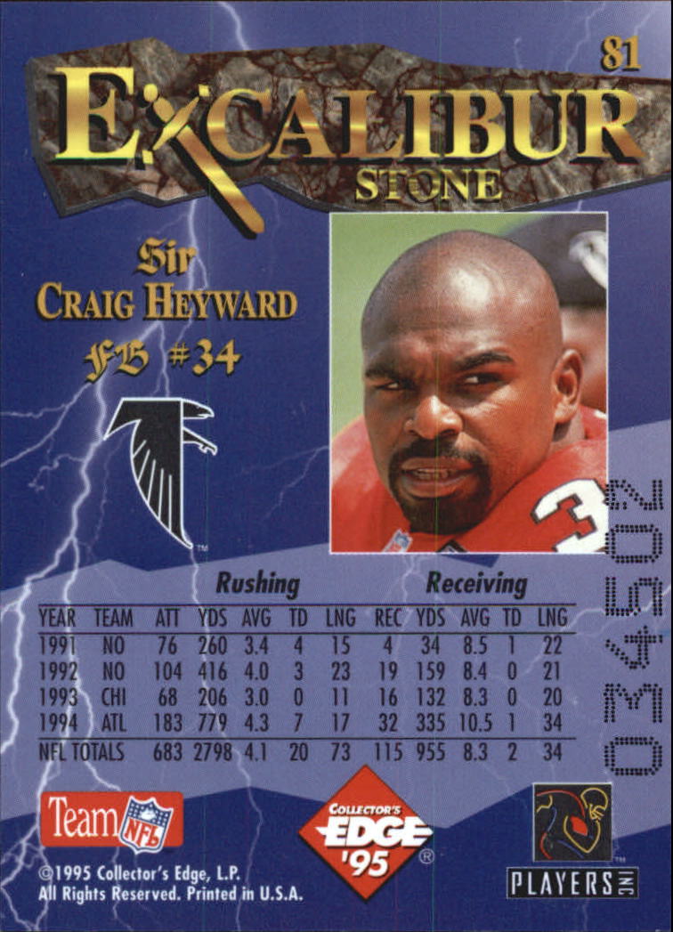 A0723- 1995 Excalibur FB Cards 1-150 +Rookies -You Pick- 15+ FREE US SHIP - Picture 160 of 291
