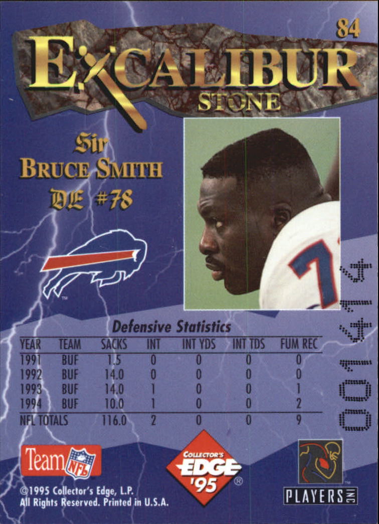1995 Excalibur #84 Bruce Smith back image
