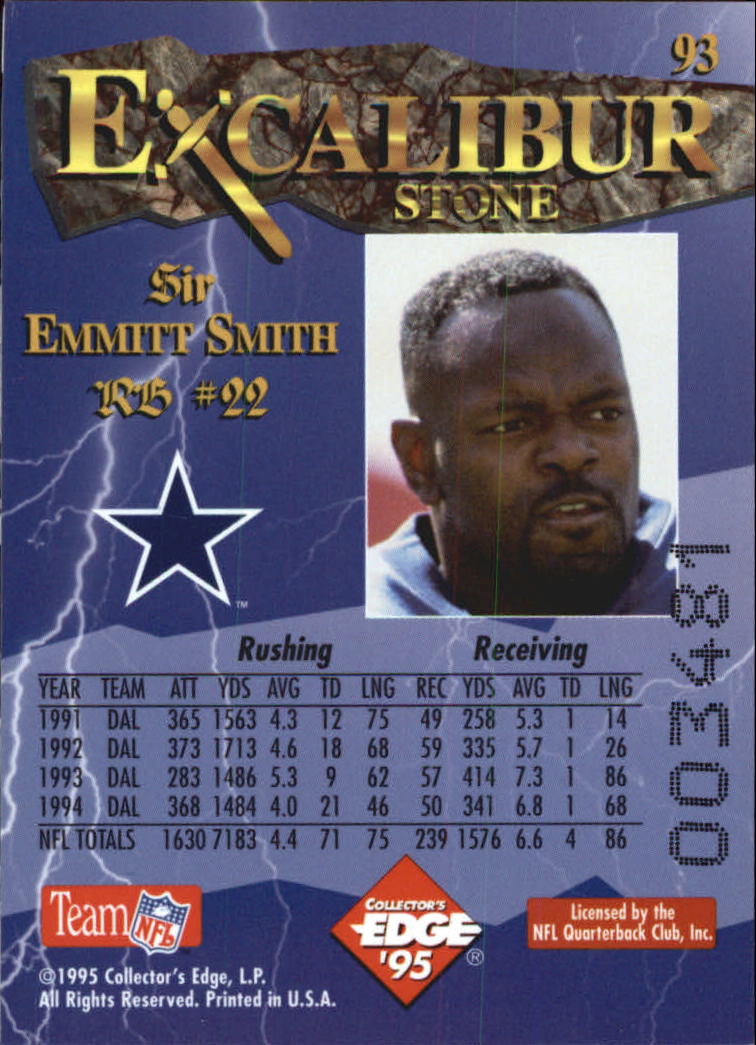 A0723- 1995 Excalibur FB Cards 1-150 +Rookies -You Pick- 15+ FREE US SHIP - Picture 180 of 291