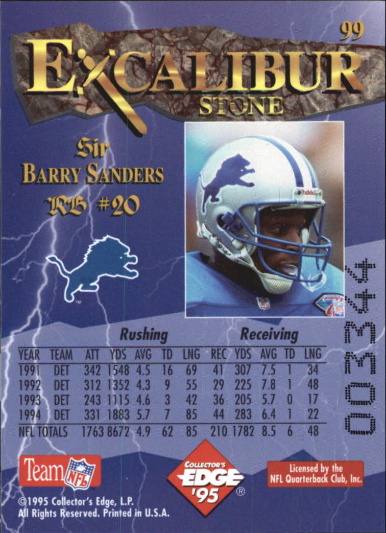 A0723- 1995 Excalibur FB Cards 1-150 +Rookies -You Pick- 15+ FREE US SHIP - Picture 192 of 291