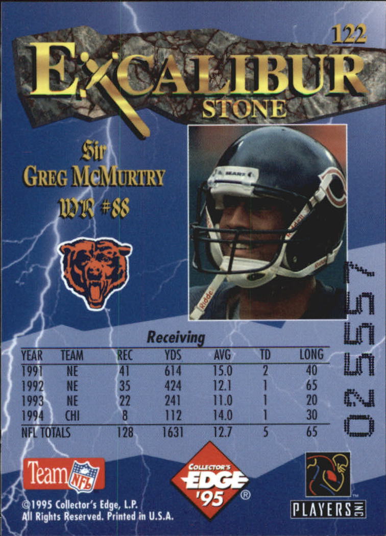 A0723- 1995 Excalibur FB Cards 1-150 +Rookies -You Pick- 15+ FREE US SHIP - Picture 236 of 291