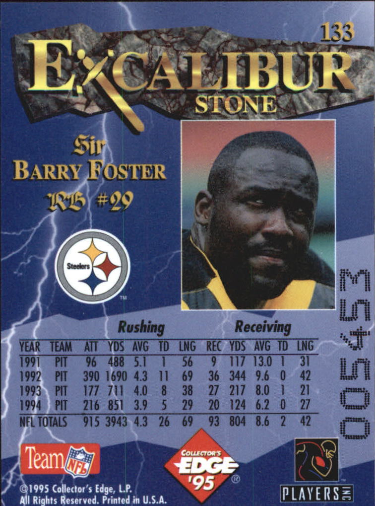 A0723- 1995 Excalibur FB Cards 1-150 +Rookies -You Pick- 15+ FREE US SHIP - Picture 257 of 291