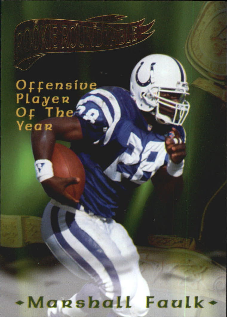1995 Excalibur Rookie Roundtable Redemption Gold #25 Marshall Faulk POY