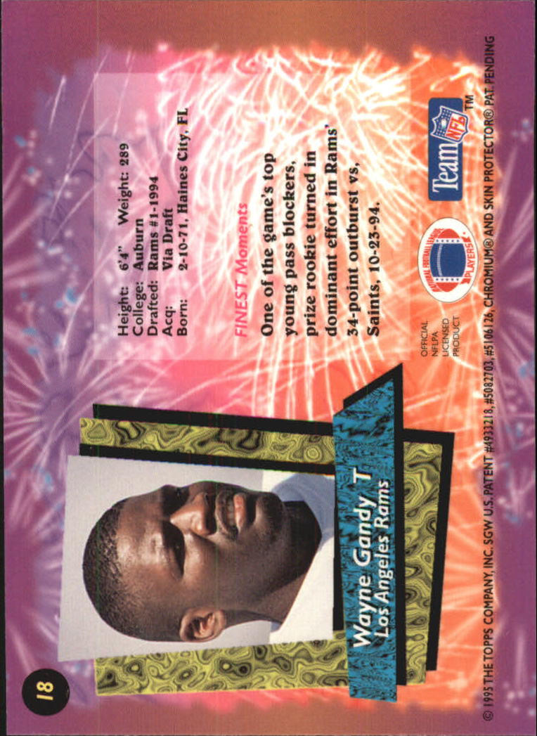 B1941- 1995 Finest Football Card #s 1-200 +Rookies -You Pick- 15+ FREE US SHIP - Picture 33 of 345