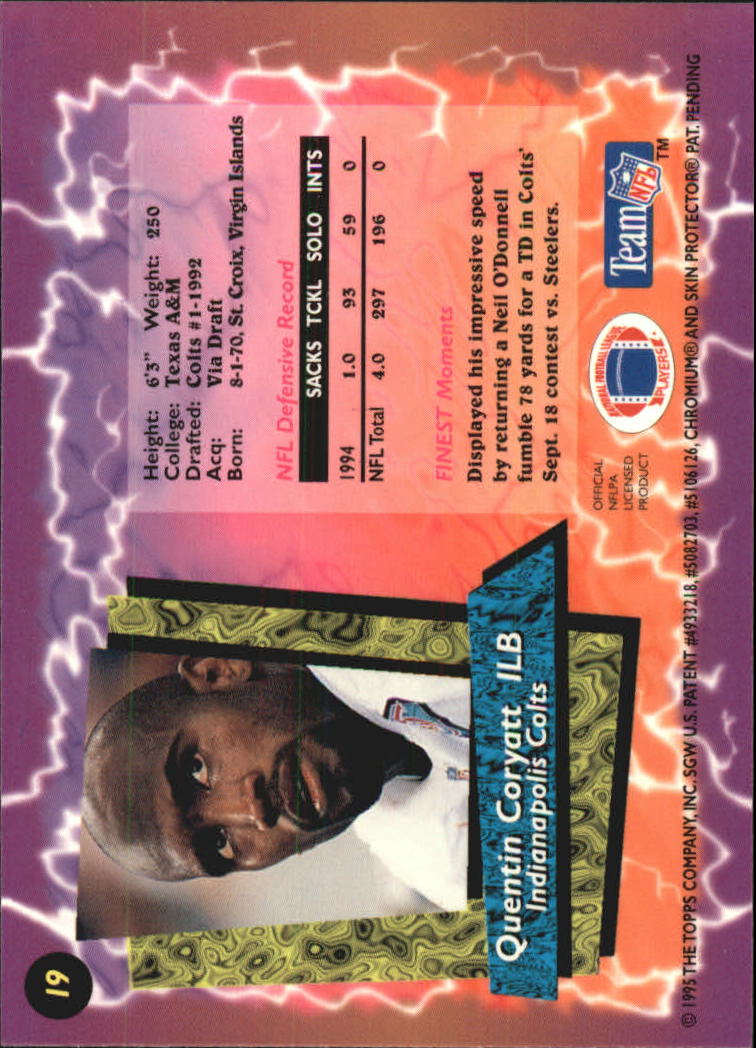 B1941- 1995 Finest Football Card #s 1-200 +Rookies -You Pick- 15+ FREE US SHIP - Picture 35 of 345
