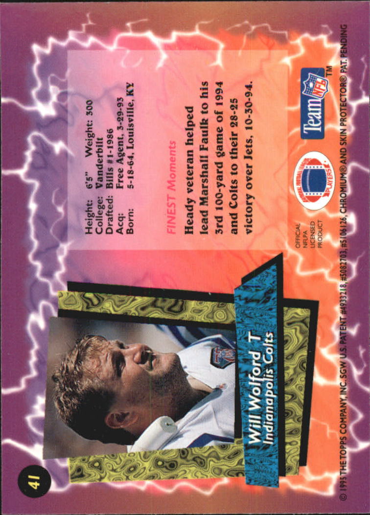 B1941- 1995 Finest Football Card #s 1-200 +Rookies -You Pick- 15+ FREE US SHIP - Picture 73 of 345