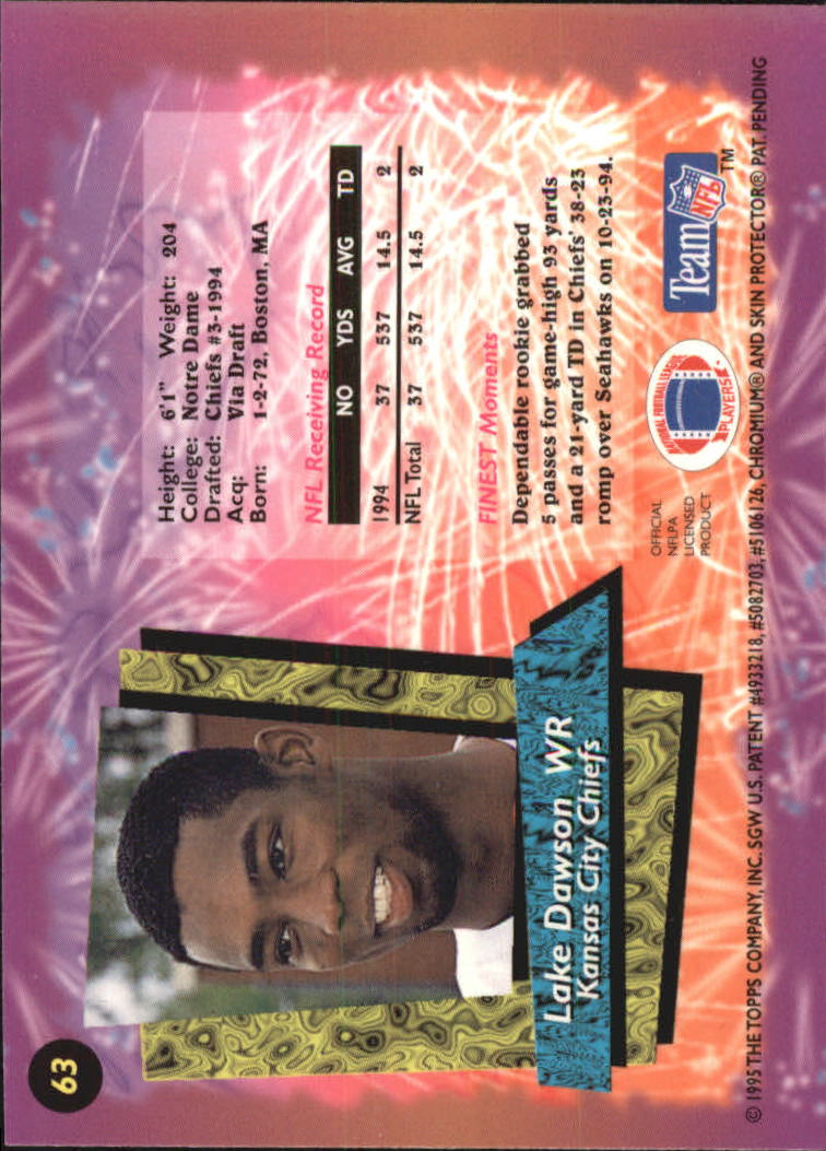 B1941- 1995 Finest Football Card #s 1-200 +Rookies -You Pick- 15+ FREE US SHIP - Picture 107 of 345