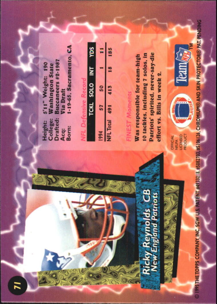 B1941- 1995 Finest Football Card #s 1-200 +Rookies -You Pick- 15+ FREE US SHIP - Picture 121 of 345