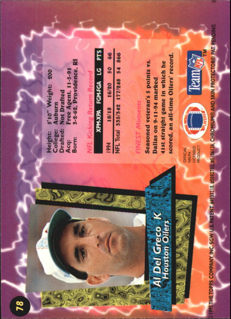 B1941- 1995 Finest Football Card #s 1-200 +Rookies -You Pick- 15+ FREE US SHIP - Picture 131 of 345