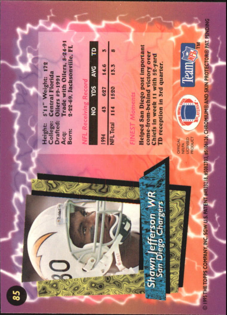 B1941- 1995 Finest Football Card #s 1-200 +Rookies -You Pick- 15+ FREE US SHIP - Picture 143 of 345